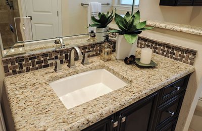 Granite bathroom counter - Dallas interior design