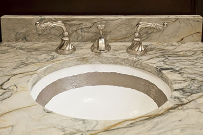 Marble bathroom counter - Dallas