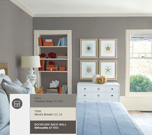 Benjamin Moore Chelsea Gray bedroom, featured img