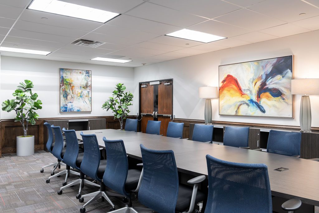 office interior design, conference room at ADT Dallas by Nicole Arnold Interiors