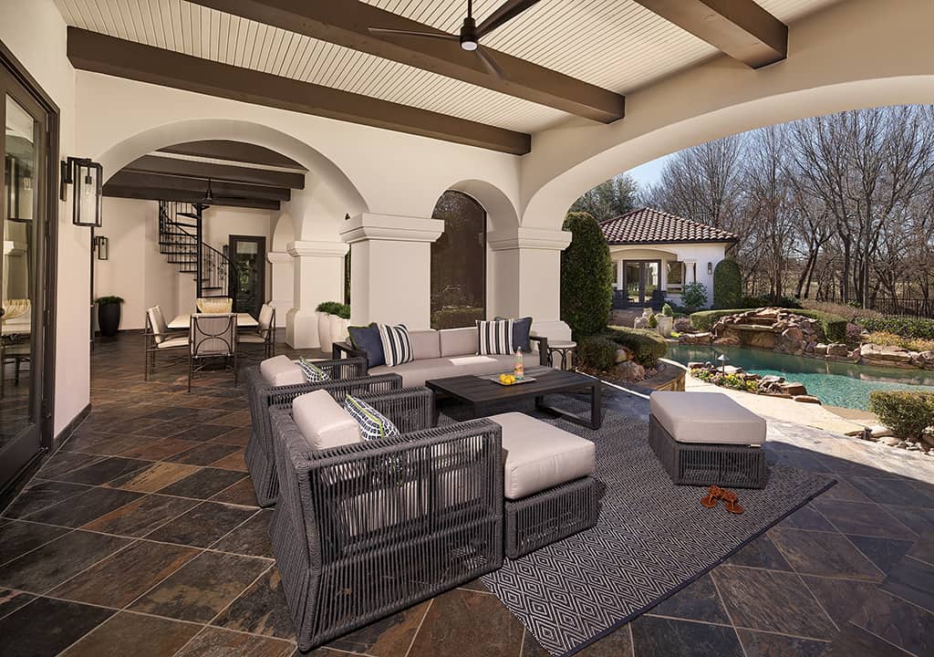 cozy and modern outdoor living space, interior design in Fairview, TX