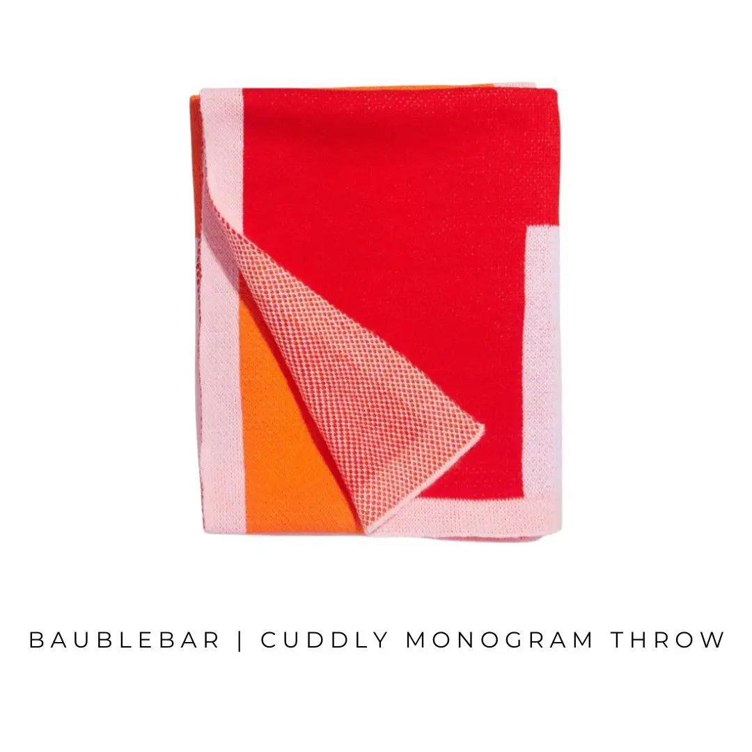 Baublebar Cuddly Monogram Throw