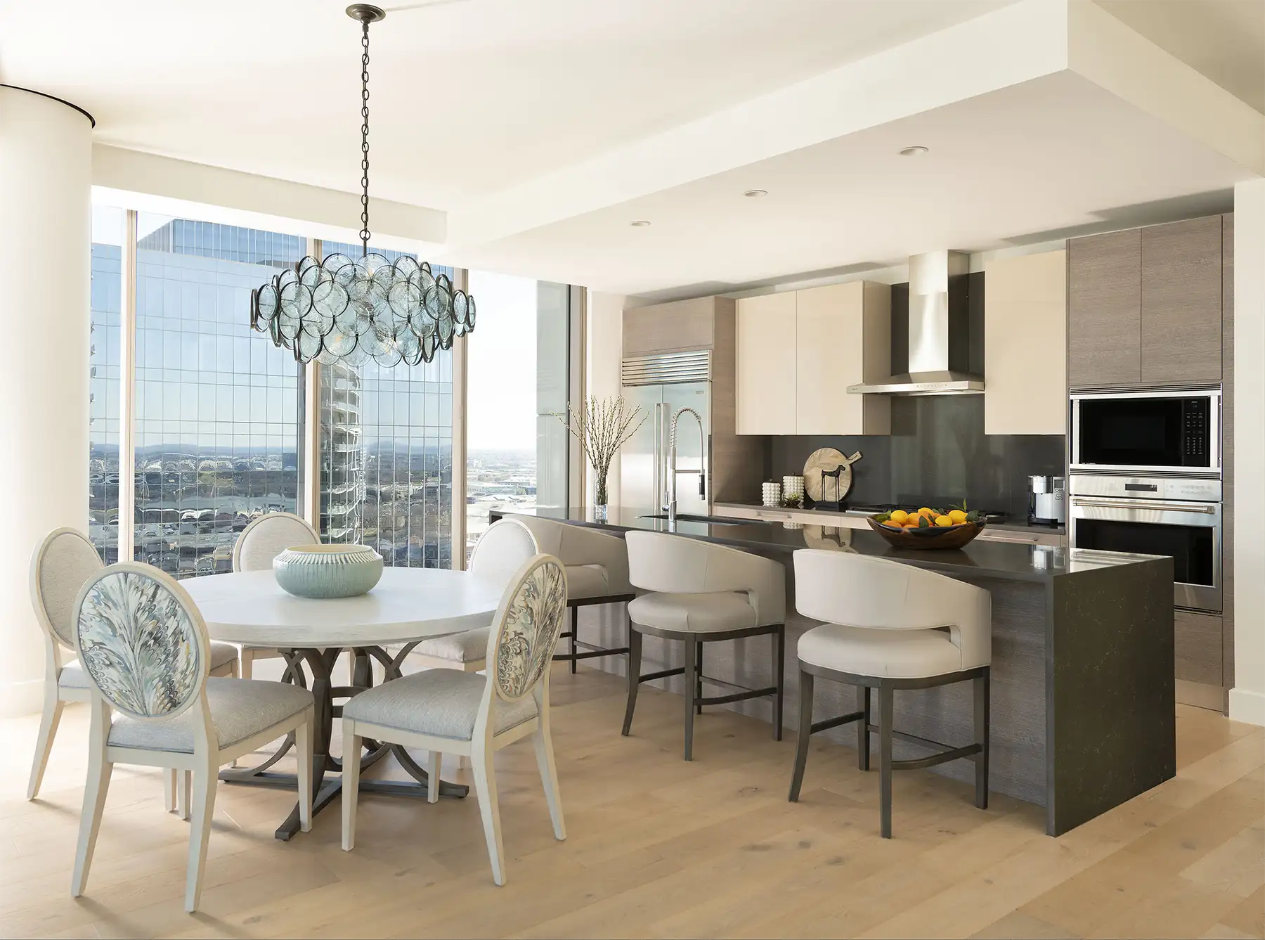 Legacy West High-Rise Condominium Transitional Furnishing