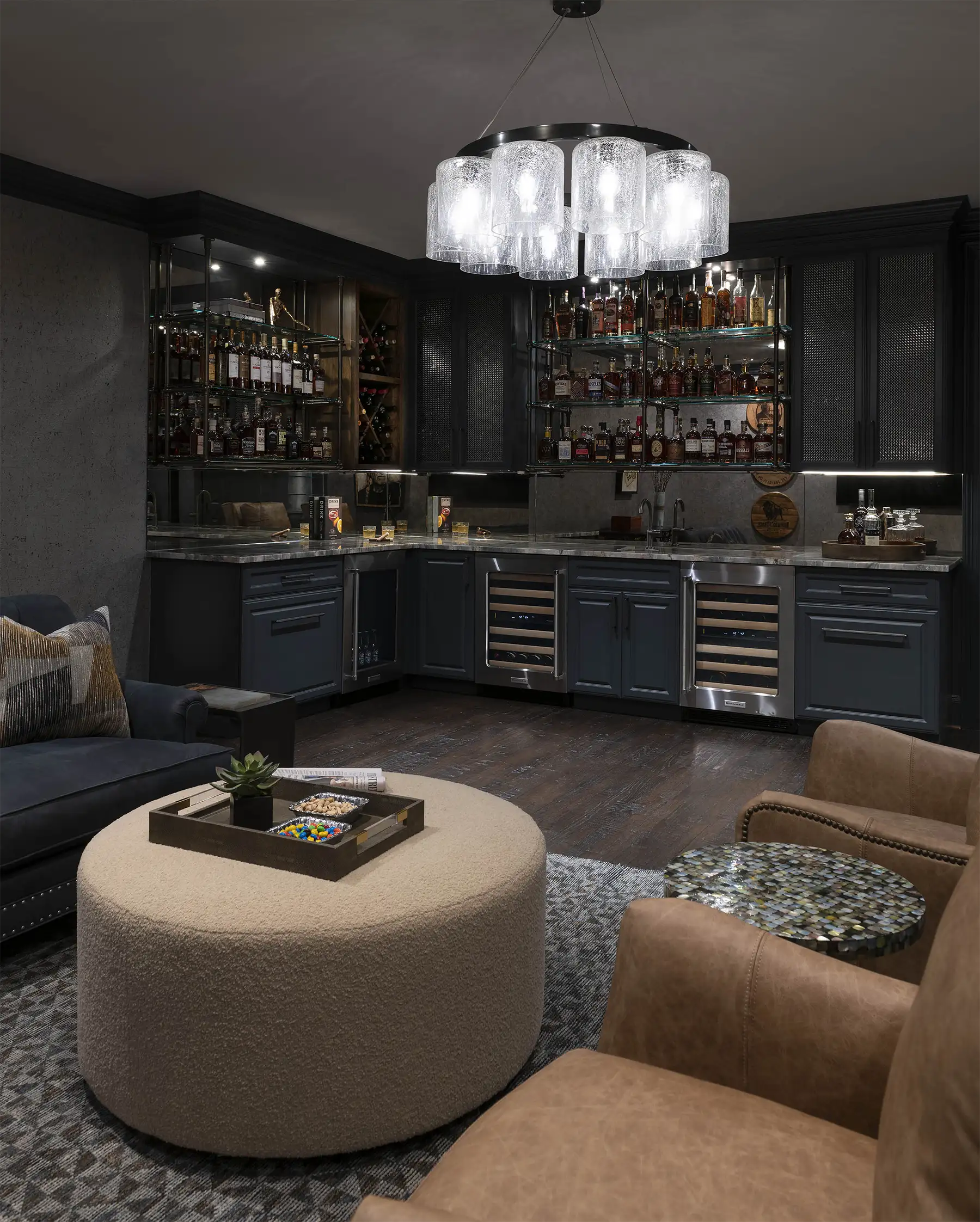 Preston Hollow Bourbon Lounge and Baths Renovation and Furnishing