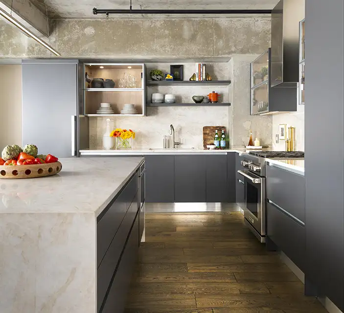 Modern Industrial Meets Luxury Loft Living Kitchen 1