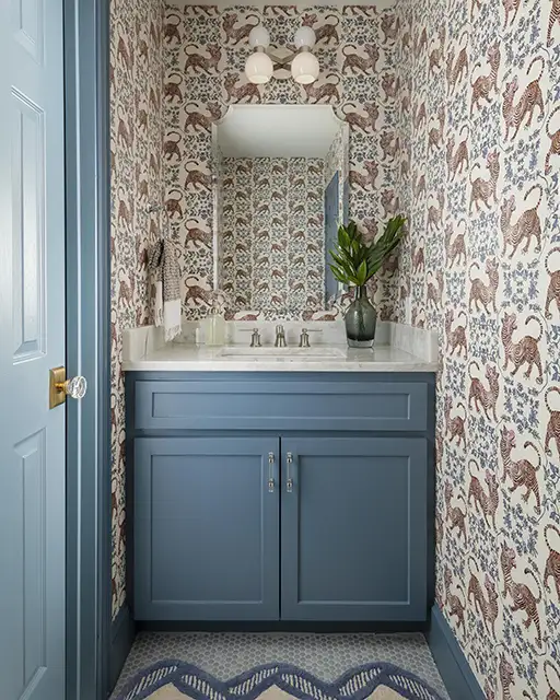 Vintage Charm Meets Modern Luxury Guest Bath 2-1